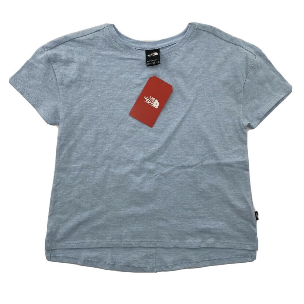 The North Face Women's Short Sleeve Emerine Top T-Shirt Angel Falls Blue Size XS
